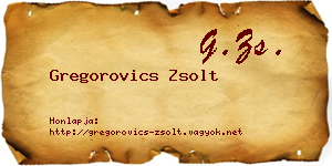 Gregorovics Zsolt névjegykártya