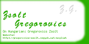 zsolt gregorovics business card